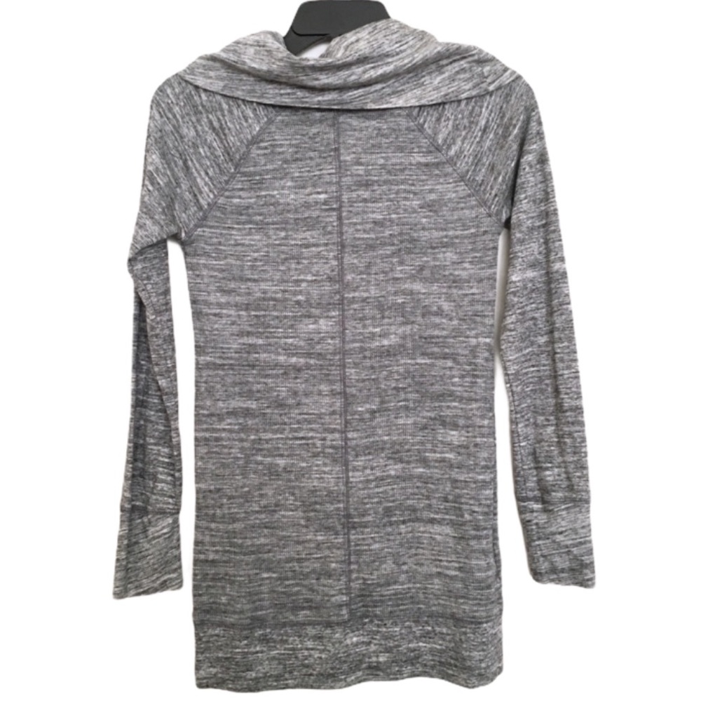 EDDIE BAUER Stine's Grey Waffle Cowl Neck Tunic Size Extra Small - Picture 2 of 10
